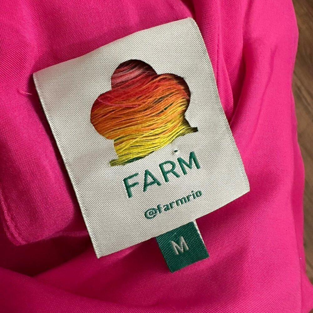 Farm Rio midi open back satin dress M - Picture 8 of 10